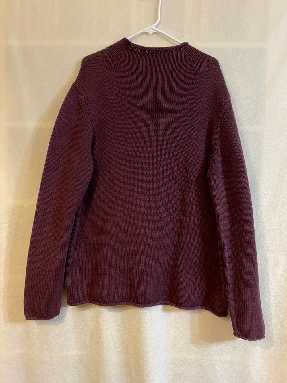 J. Crew XLT raisin burgundy vintage cotton rollneck sweater
